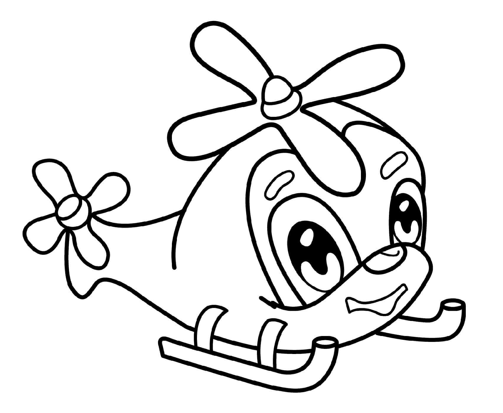 Helicóptero de Dibujos Animados Lindo