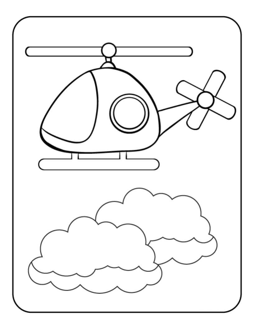 Helicóptero Volando Alto