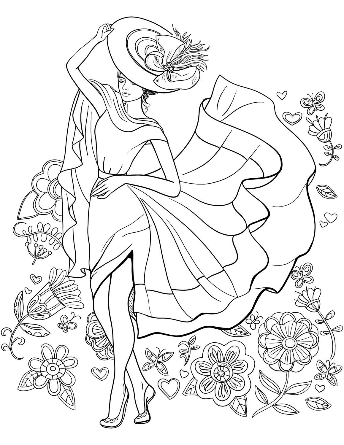 Hermosa Chica Adolescente Con Flores