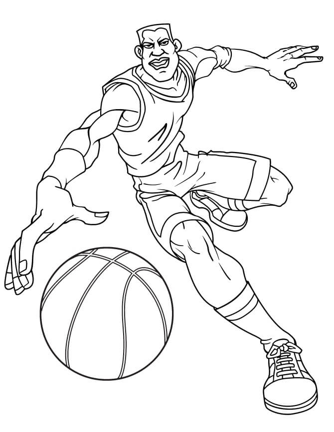 Hombre Corriendo con Baloncesto
