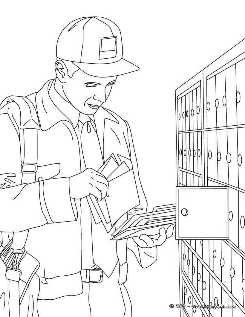 Hombre De La Oficina De Correos