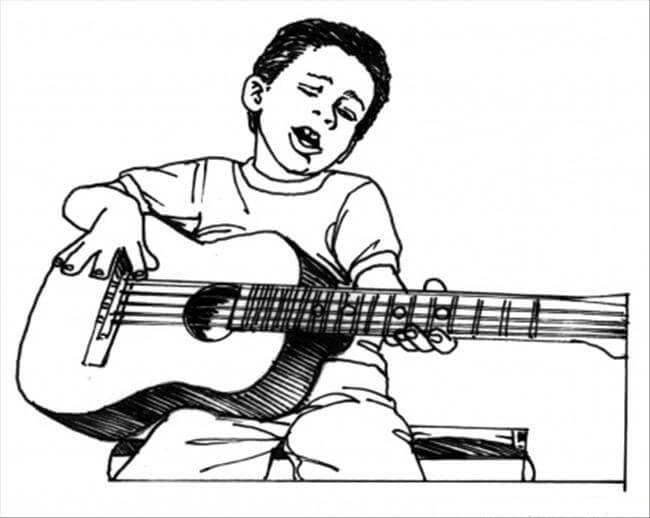 Hombre Tocando la Guitarra