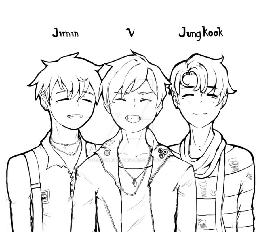 Jimin, V Y Jungkook