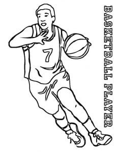 Jugador de Baloncesto Corriendo