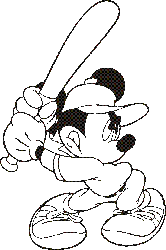 Jugando Béisbol Con Mickey Ratón