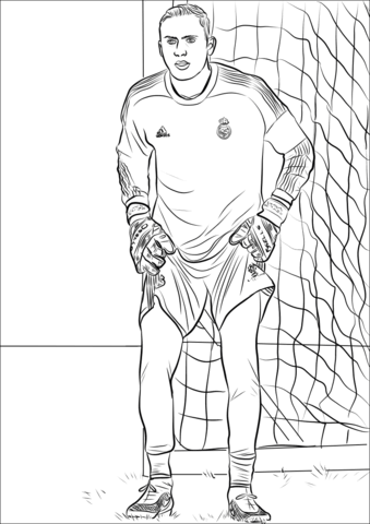 Keylor Navas Preparando el Balón para Atrapar