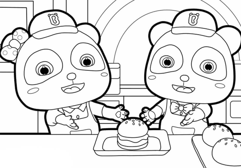 Kiki y Miumiu comen Hamburguesa