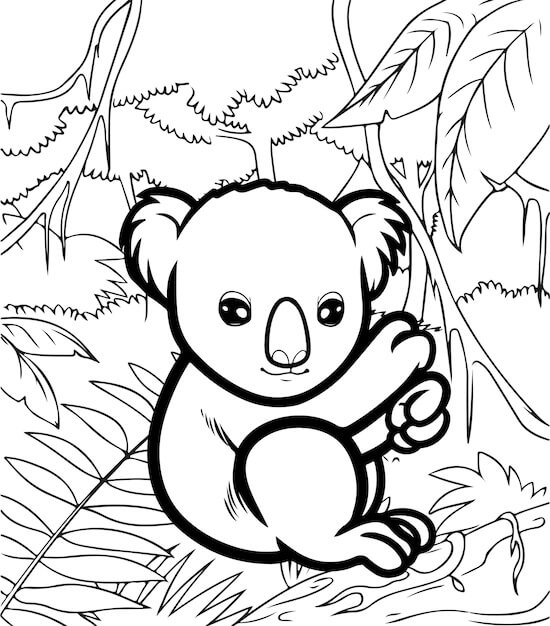 Koala con Hojas
