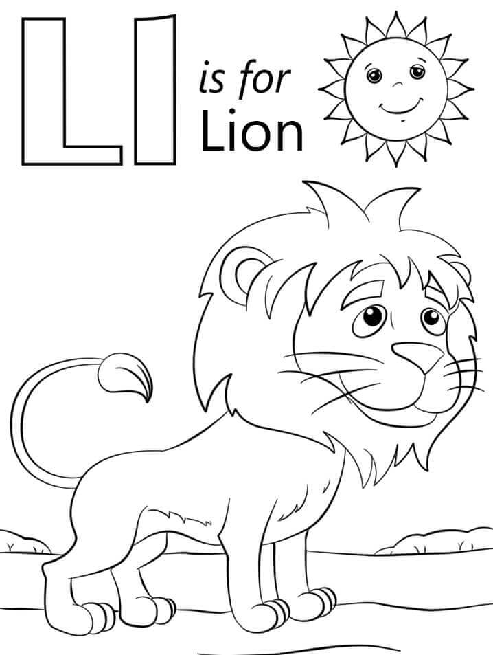 León Letra L Con Sol