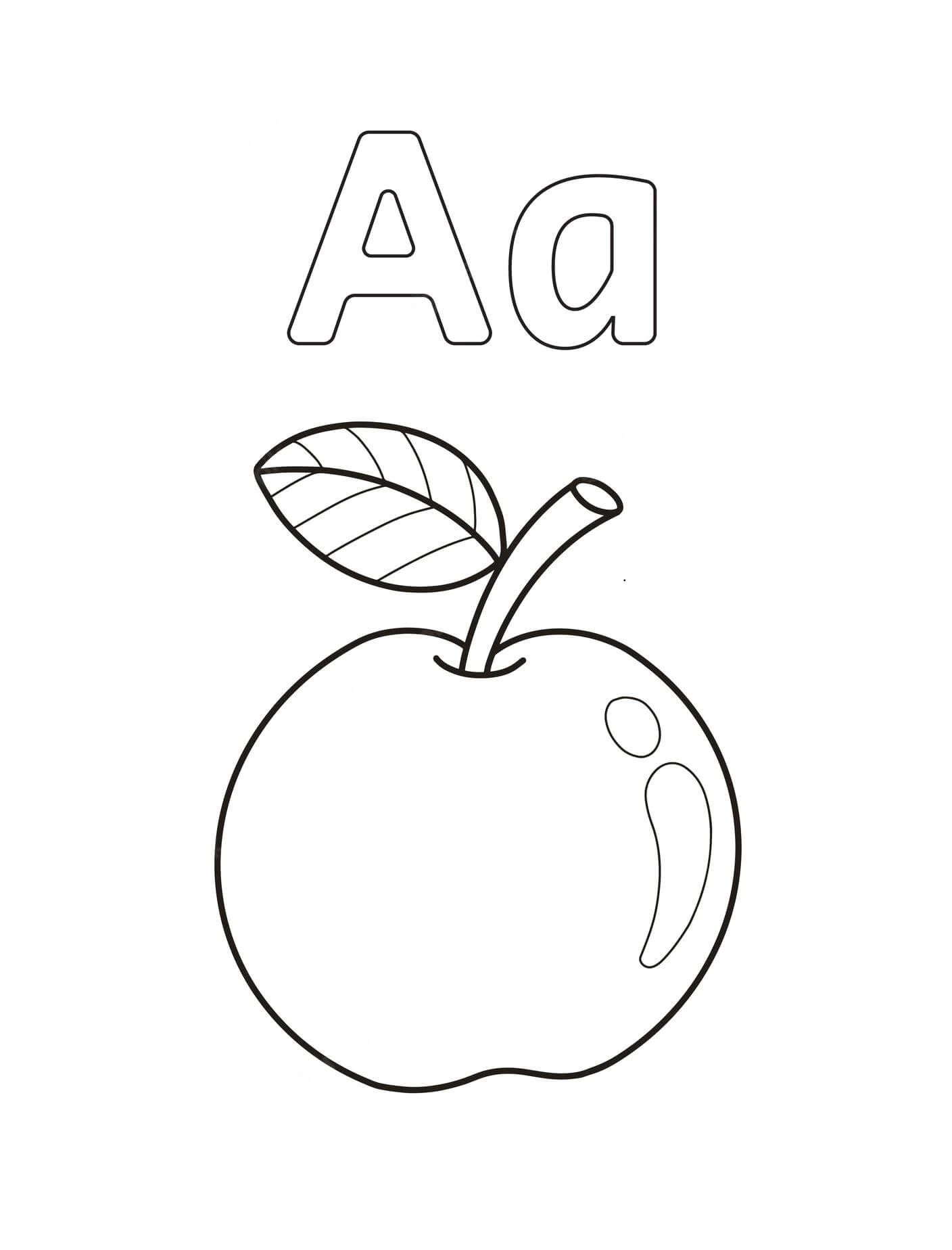 Letra A y Manzana
