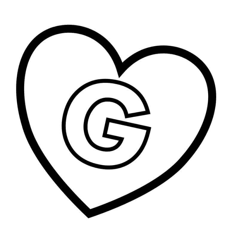 Letra G En Corazón