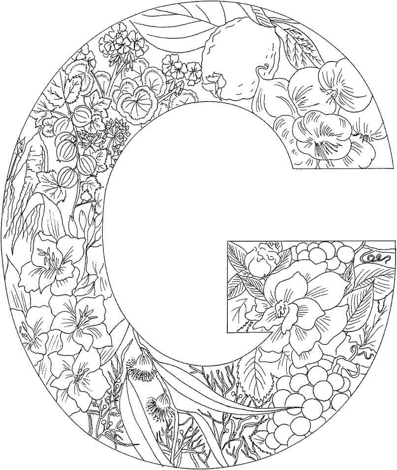 Letra G Flor