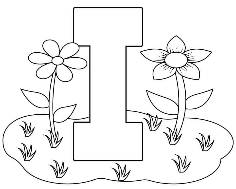 Letra I Flor