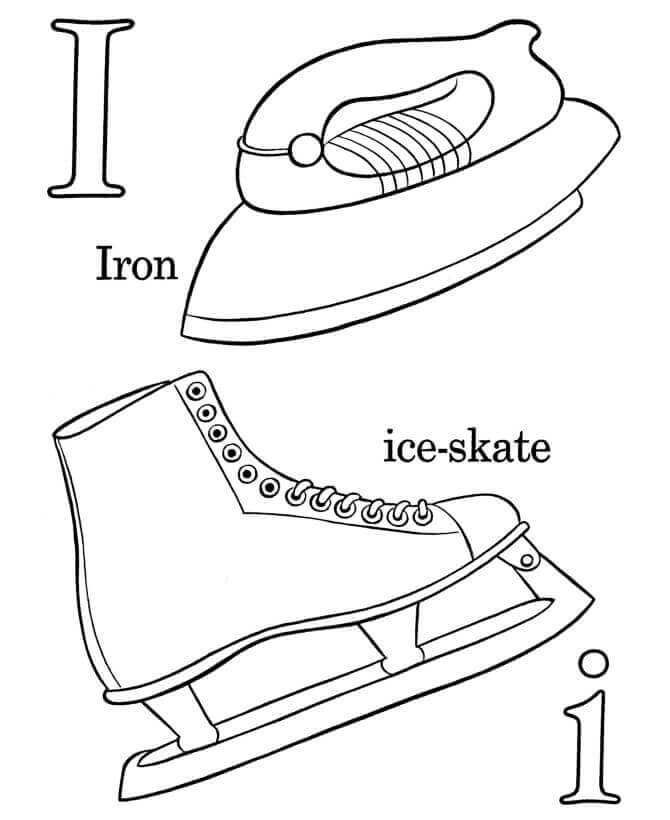 Letra I Patinaje Sobre Hielo