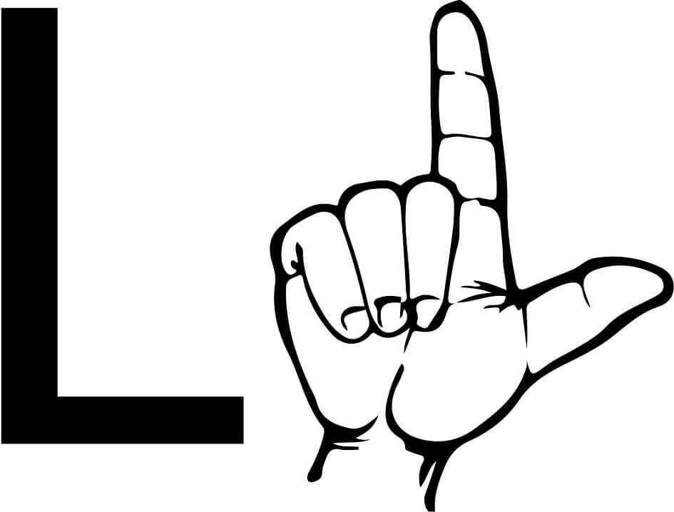 Letra L Mano