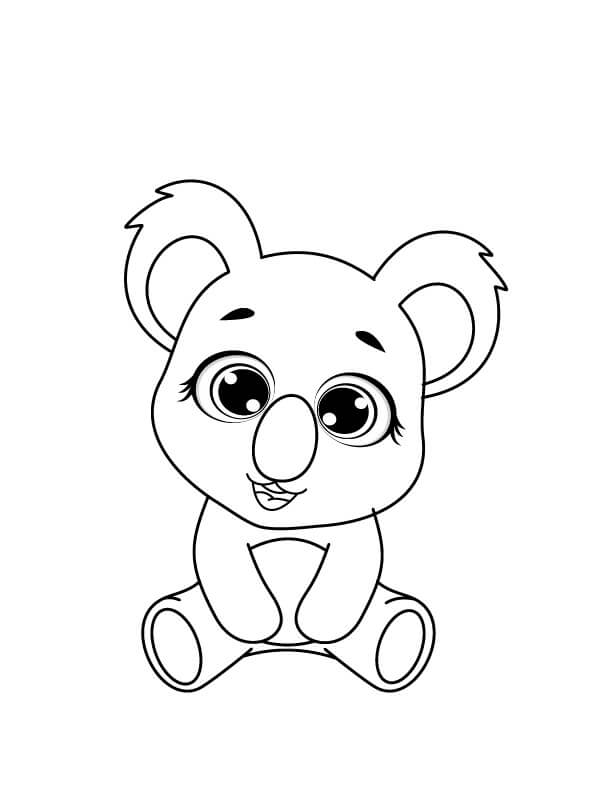 Lindo Koala Sentado