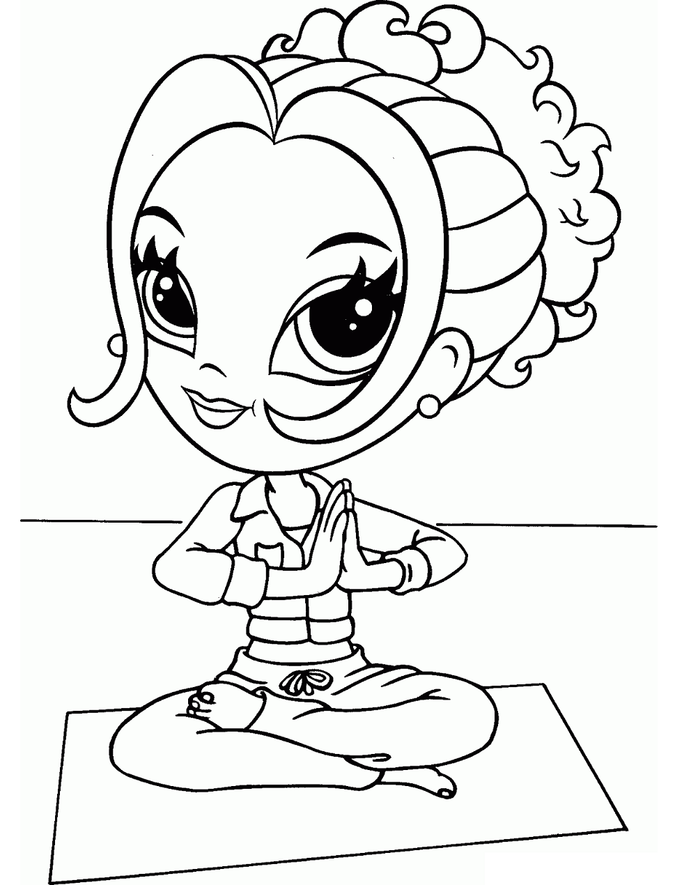 Lisa Frank Chica Meditando
