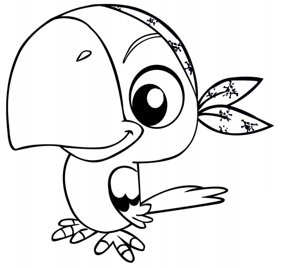 Loro Pirata de Dibujos Animados
