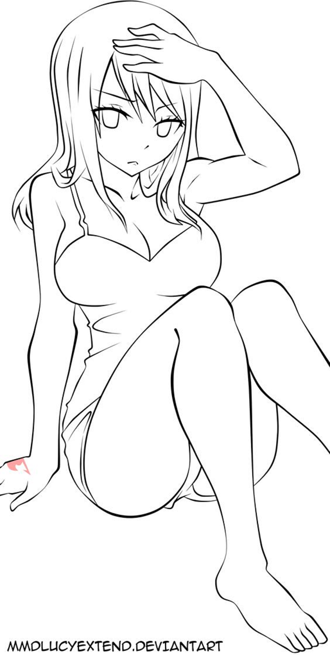 Lucy Arte Lineal De Anime