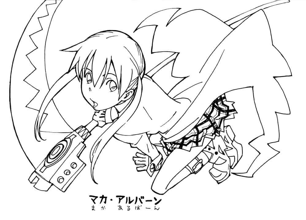 Maka Albarn De Soul Eater Con Guadaña