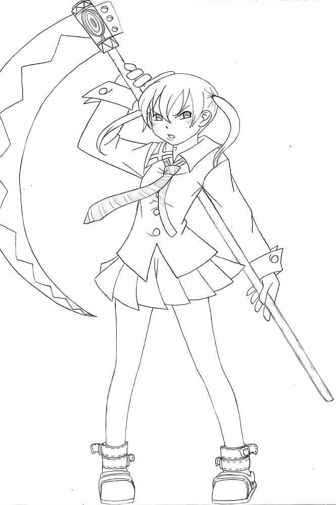 Maka Albarn De Soul Eater Enfadada