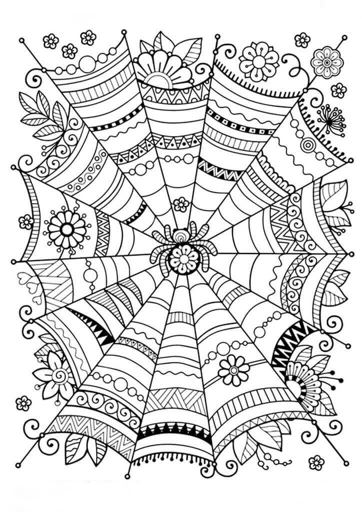 Mandala de araña de Halloween