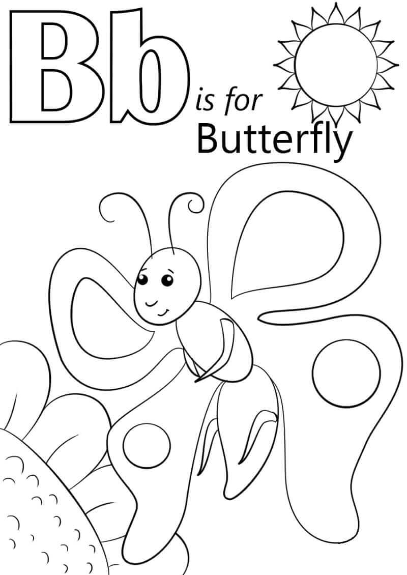 Mariposa Letra B