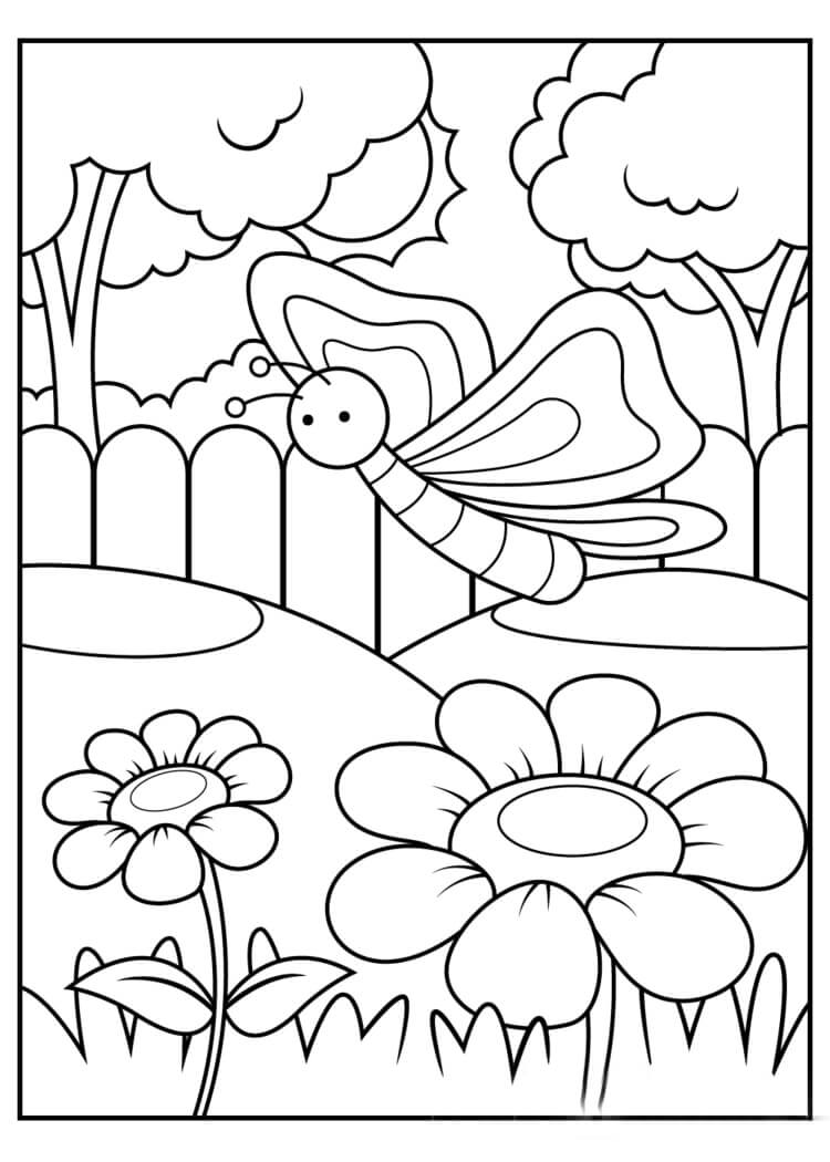 Mariposa y Flor en Primavera