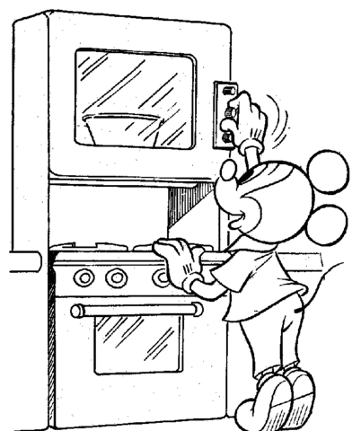 Mickey Haciendo Pastel