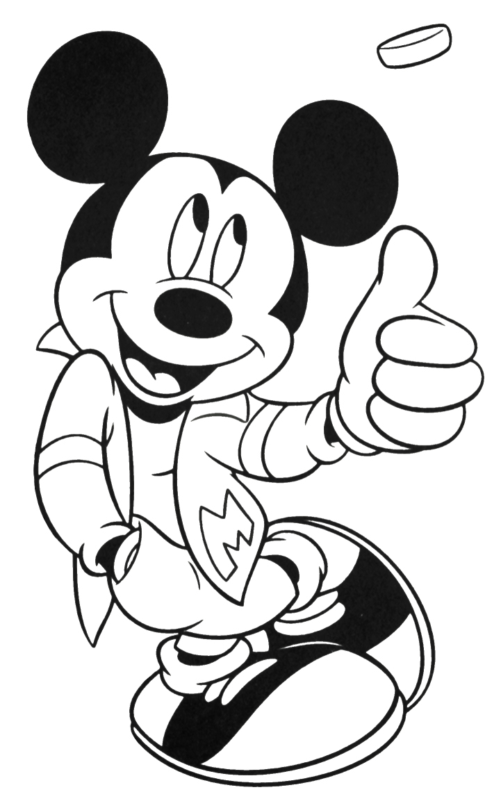 Mickey Lanzando Una Moneda