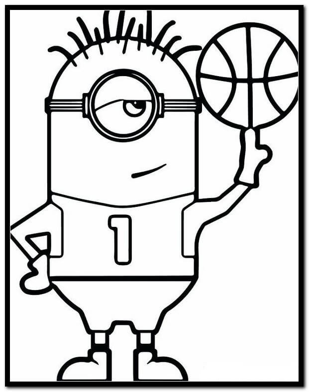 Minion Jugando al Baloncesto