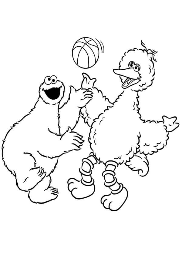 Monstruo de las Galletas Jugando al Baloncesto