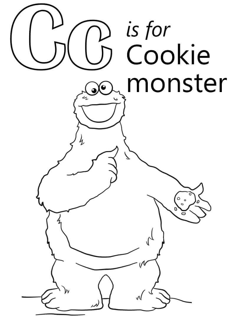 Monstruo De Las Galletas Letra C