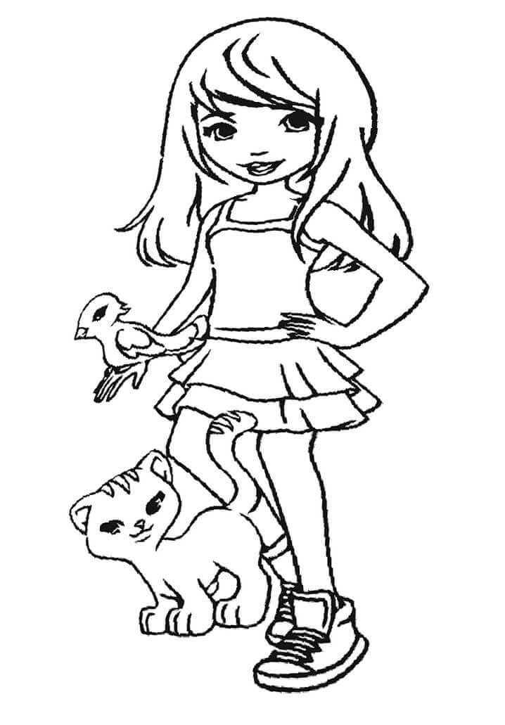 Niña Y Mascotas