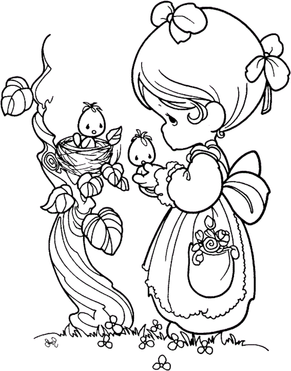 Niña Y Pajaritos