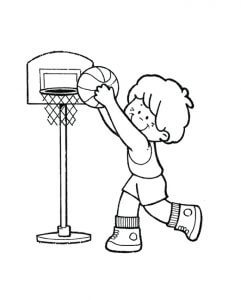 Niño jugando Baloncesto