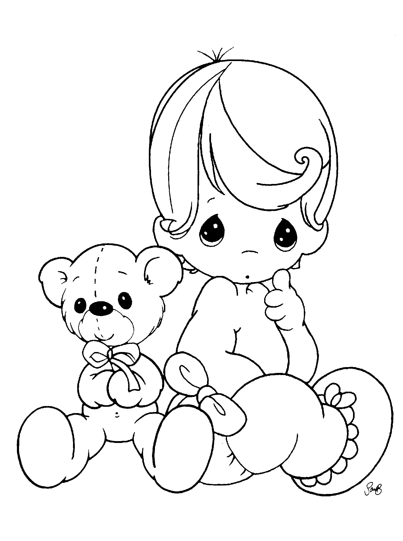 Niño Pequeño Y Osito De Peluche