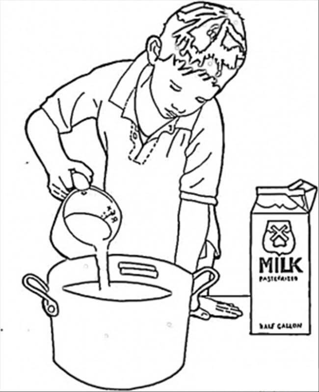Niño Pequeño Cocina en la Cocina