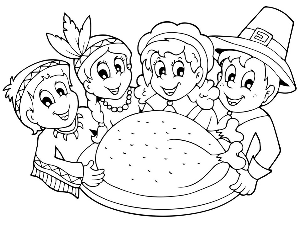 Niños con Gran Pavo