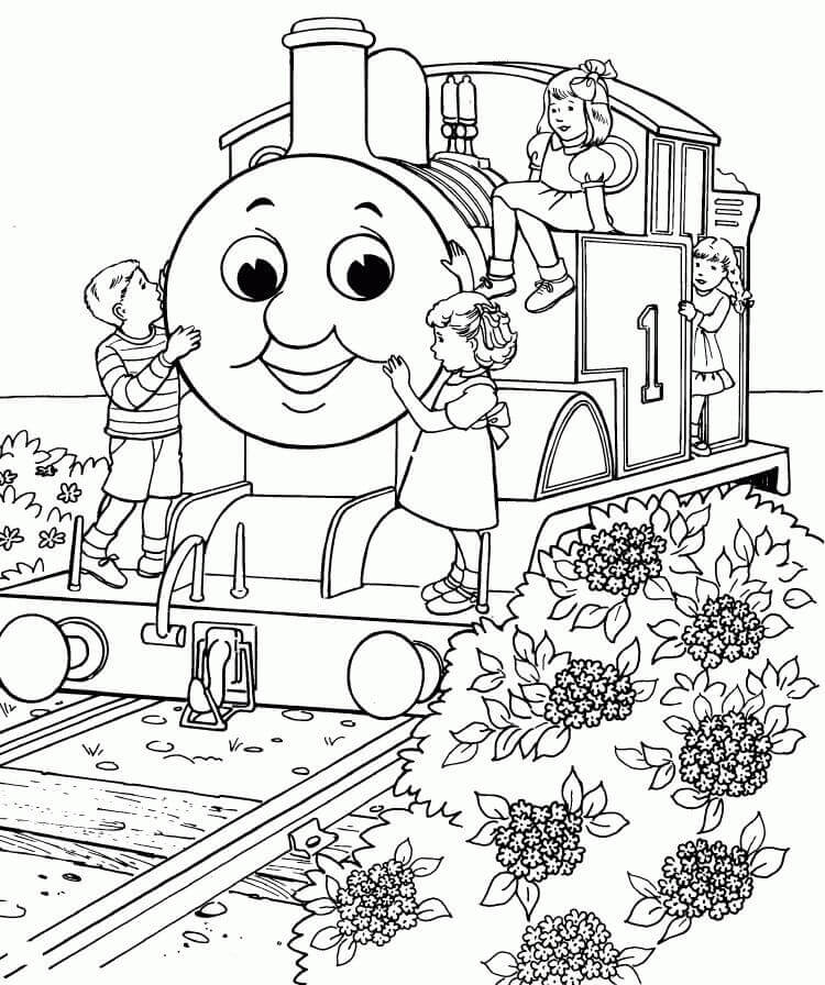 Niños Y Thomas El Tren