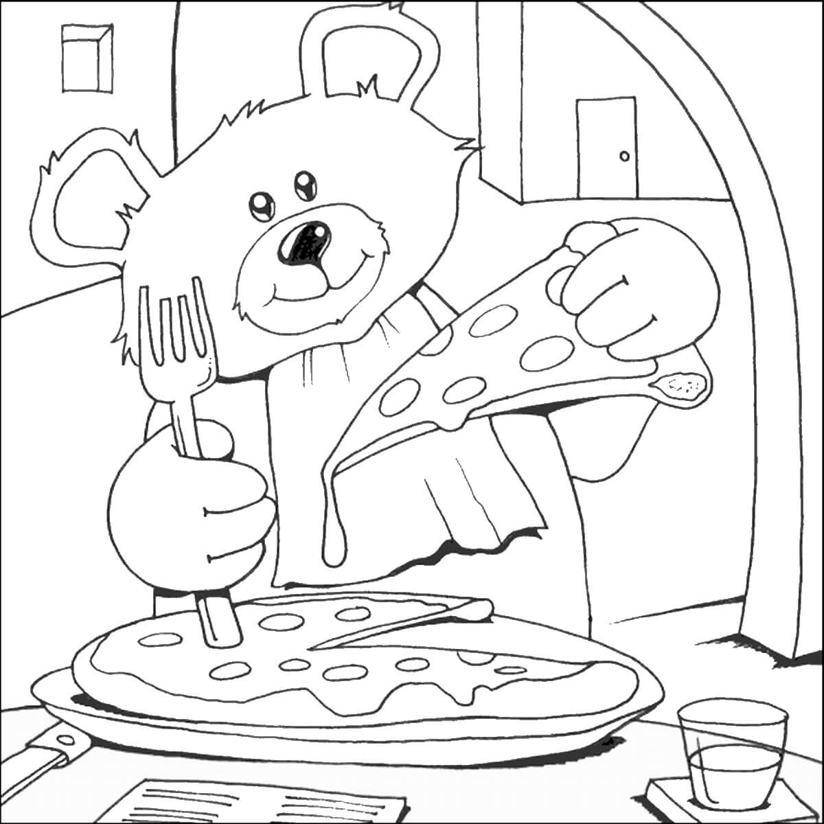 Oso Comiendo Pizza
