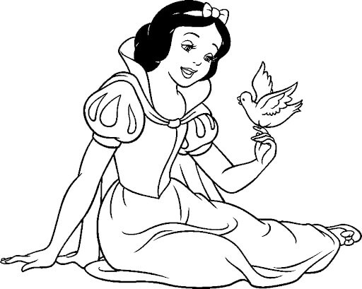Pájaro Sosteniendo Blancanieves