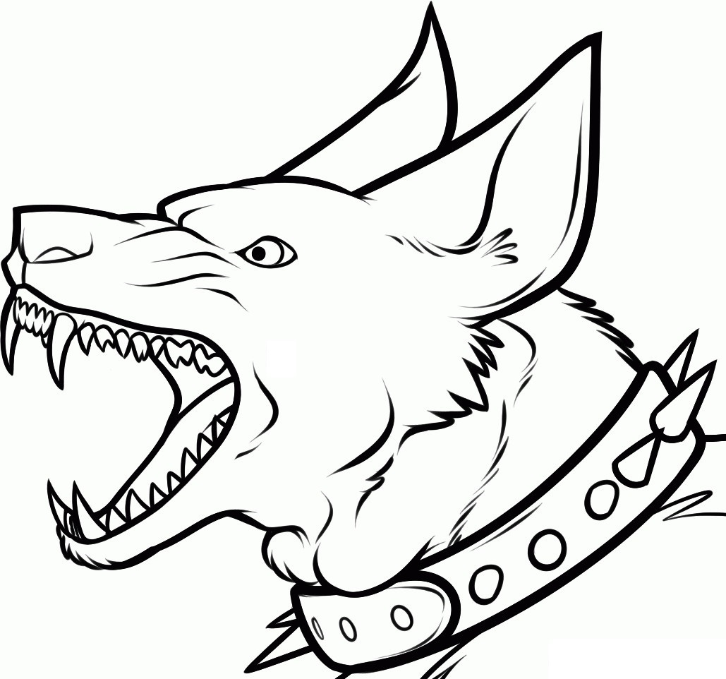 Perro Aterrador Con Dientes Afilados