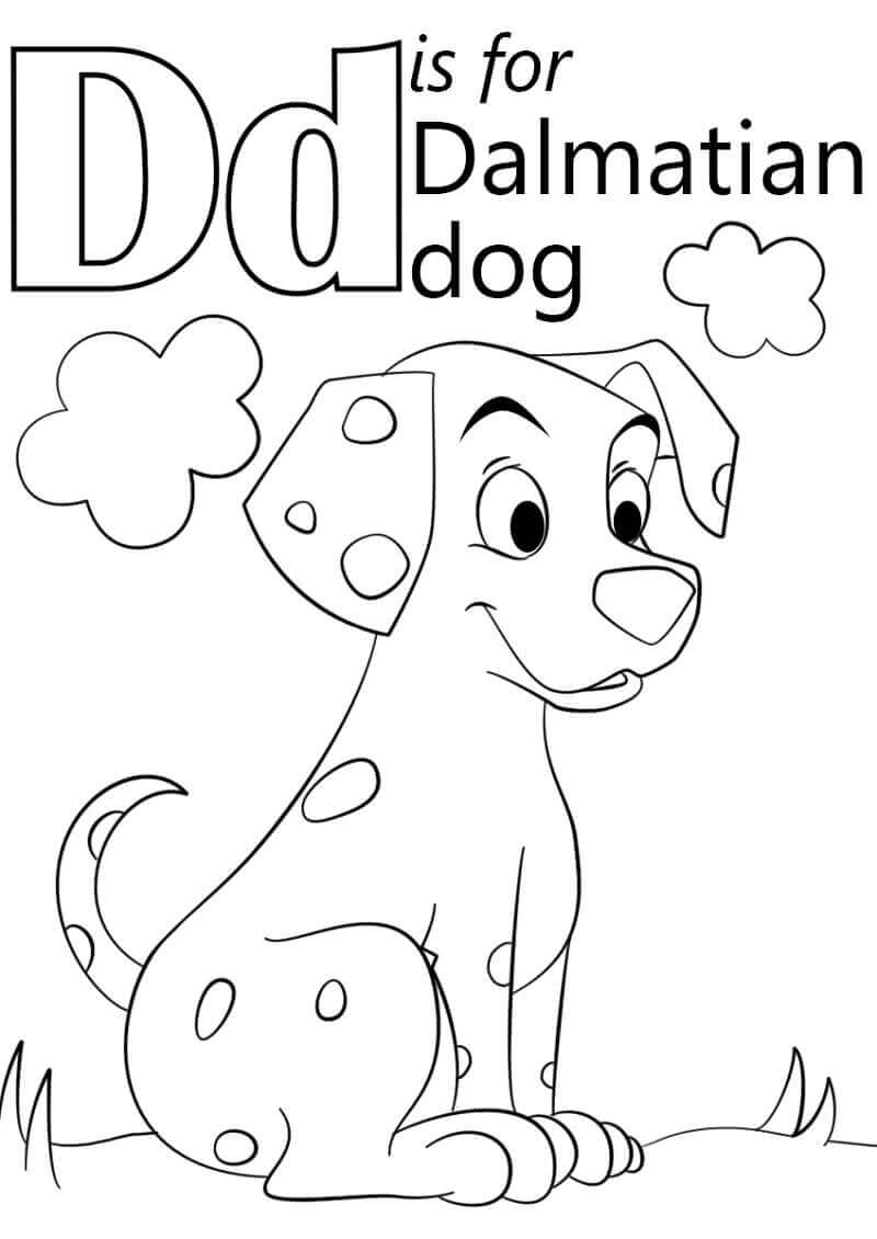 Perro Dálmata Letra D