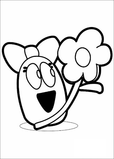 Personaje de Pocoyó con Flor