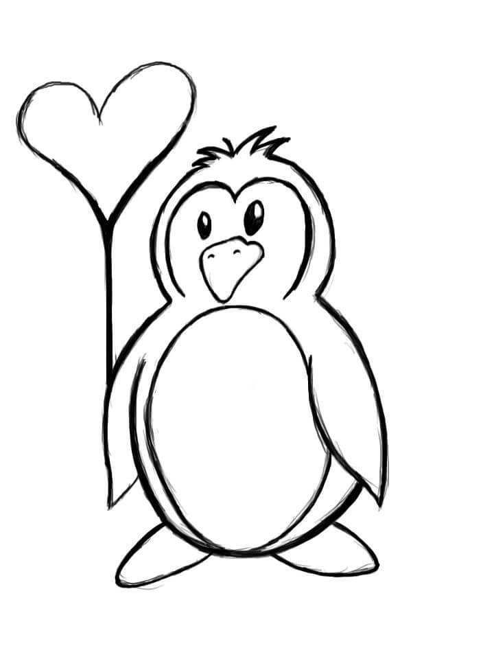Pingüino Globo Corazón
