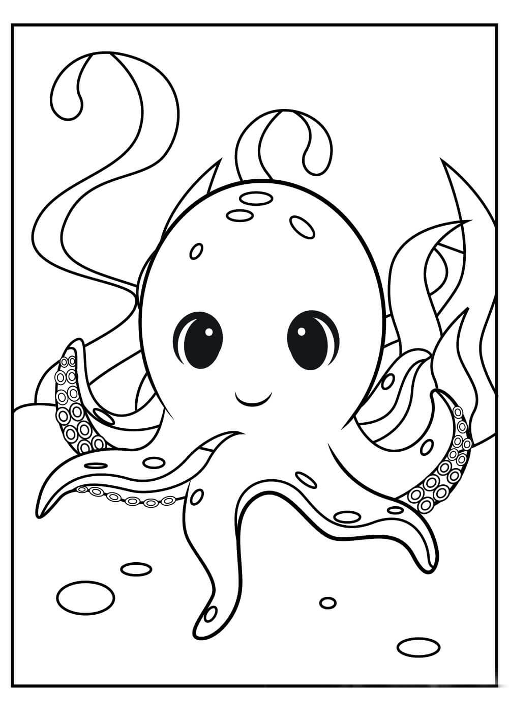 Pulpo bebé Sonriendo