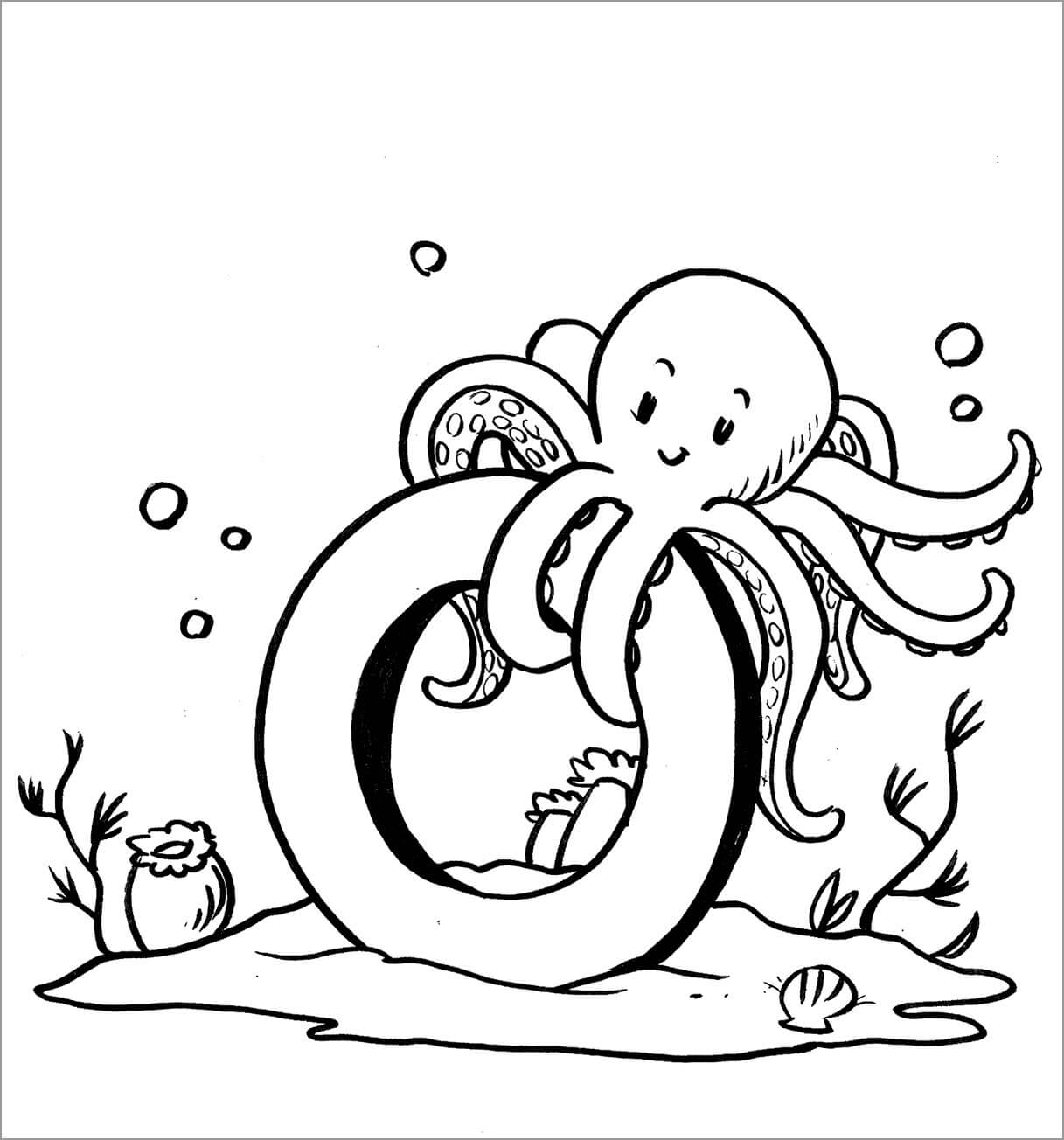 Pulpo con la Letra O