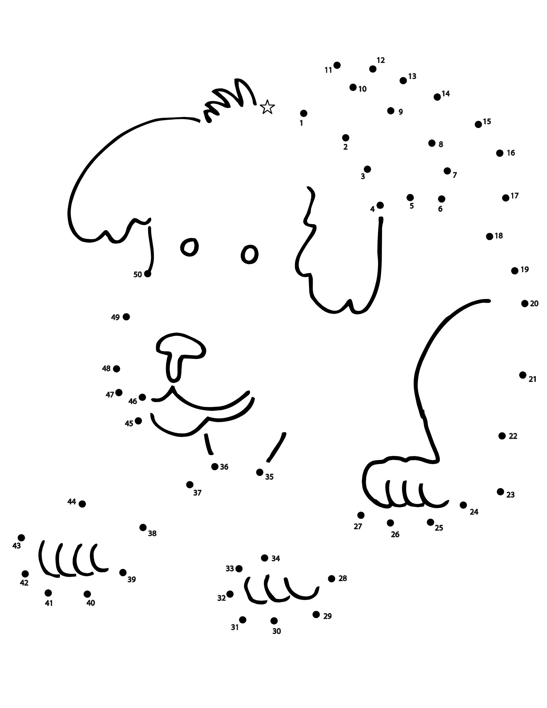 Puppy Dot To Dots