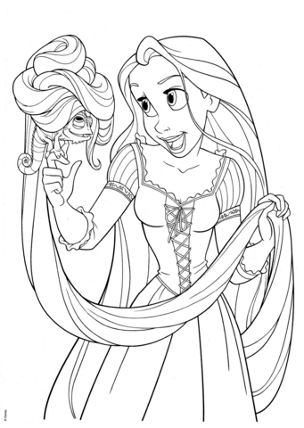 Rapunzel Jugando Con Pascal